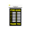 Store Hour Sign 20x30cm