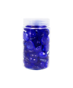 Blue Glass Gems 500g 17-19mm