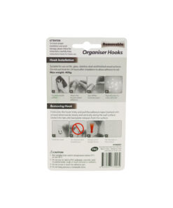 Clear Decorating Removable Organiser Hook 6pk