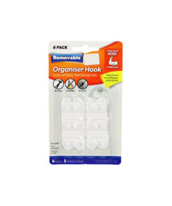 Clear Decorating Removable Organiser Hook 6pk
