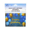 Blue Happy Birthday Backdrop 100x50cm