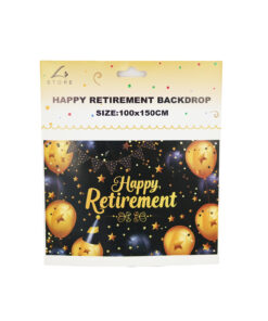 Happy Retirement Backdrop 100x50cm