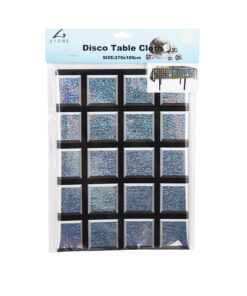Silver Disco Tablecover 270x100cm