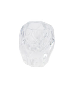 Clear Prismatic Glasses Candle Holder Height 80mm