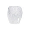 Clear Prismatic Glasses Candle Holder Height 80mm