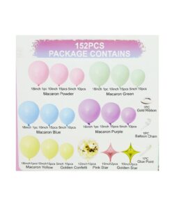 Macaron Color Combination Party Balloon Garland Kit 152pc