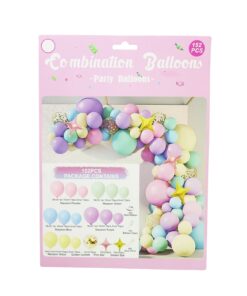 Macaron Color Combination Party Balloon Garland Kit 152pc