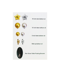 Star Foil Balloons Table Stand Kit 11pc