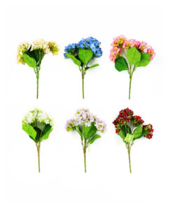 5 Head Hydrangea Bunch Assorted 34cm