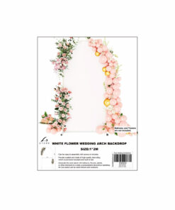 White Flower Wedding Arch Backdrop 1.2m