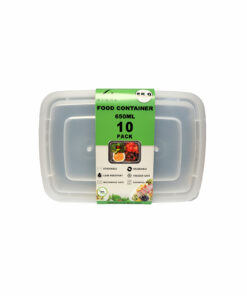 Square Take Away Containers 10pk 650ml