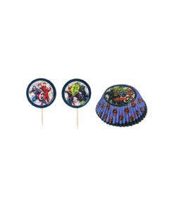 Marvel Avengers Cupcake Cases & Picks Set 24pc