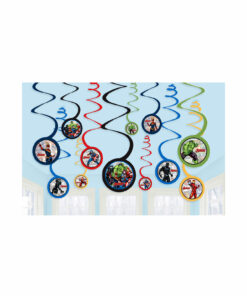 Avengers Spiral Swirl Decorations 12pc