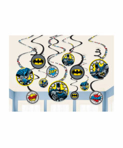 Batman Spiral Swirls Hanging Decorations 12pc
