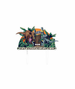Jurassic Into The Wild Acrylic Cake Topper