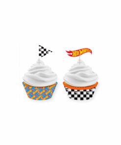 Hot Wheels Cupcake Cases & Pick Set 24pc