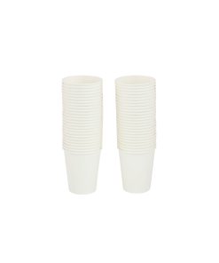 White Coffee Paper Cups 8oz 50pc