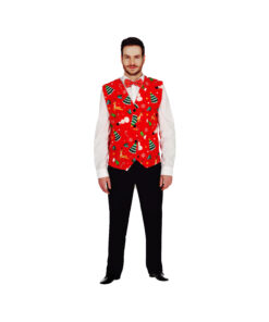Red Christmas Waist Coat Adult