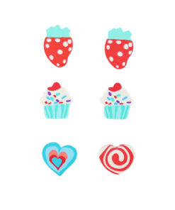 Cake Erasers 6pc