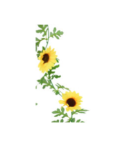 Yellow Sunflower Garland 220cm