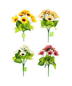 10 Head Sunflower Bunch Assorted 33cm