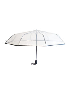Clear with Black Border Automatic 3-Fold Umbrella 21inch