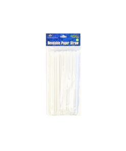 Alternative view of Natural Bent Paper Straws 50pk