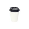 White Double Wall Coffee Cups with Lid 24x8oz