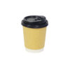 Kraft Double Wall Coffee Cups with Lid 12oz 24pc