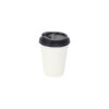 White Double Wall Coffee Cups with Lid 8oz 24pc