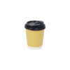 Kraft Double Wall Coffee Cups with Lid 8oz 24pc