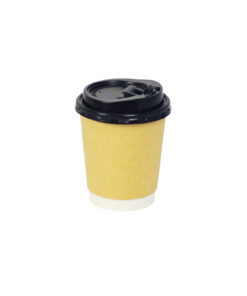 Kraft Double Wall Coffee Cups with Lid 24x8oz