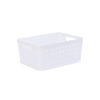 White Plastic Storage Basket 24x18x10 cm