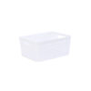 White Plastic Storage Basket 24x18x10cm