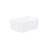 White Plastic Storage Basket 34x28x13cm