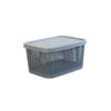 Grey Plastic Storage Basket with Lid 41x27x21cm