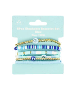 Blue Bracelet Set 6pc