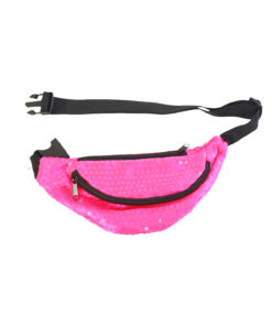 Neon Pink Sequin Waist Bag