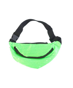 Neon Green Sequin Waist Bag