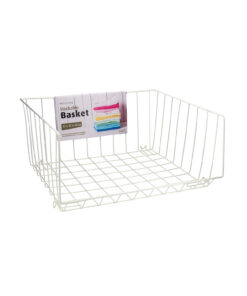 White Stacker Basket 22 x 42 x 47cm