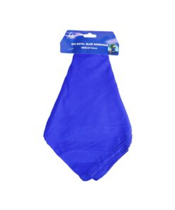 Blue Plain Bandanas 54x54cm 3pc