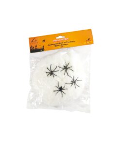 White Spiderweb Glow In The Dark 40g With 4 Spider