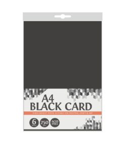A4 Black Card 250gsm 6 Sheets
