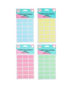 Rectangle Color Self Adhesive Labels 3.2x2.1cm 180pc Asstorted