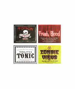 Halloween Bottle Stickers Set 4pk