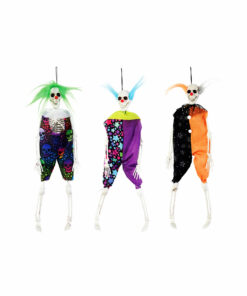 Hanging Skeleton Clown Assorted 40cm