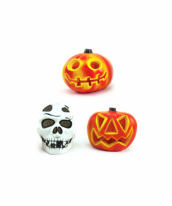 Led Flashing Skull & Pumpkin Lights Assorted
