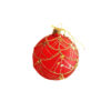 Red Handpainted Glitter Decorative Ball