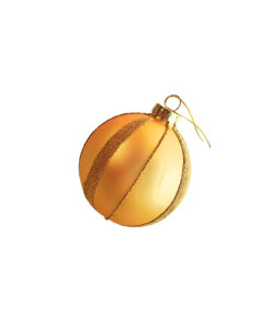 Gold Sparkling Stripes Decorative Ball