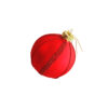 Red Sparkling Stripes Decorative Ball